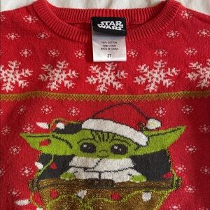 Star Wars Red and Green Holiday Sweater
No Stains, Rips or tears.
